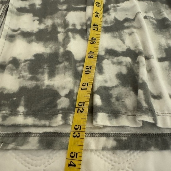 Style & Co. Shirt Sleeve Tie Dyed Maxi Dress Misses size L. Gray ‘ white. NWOT - Picture 7 of 9